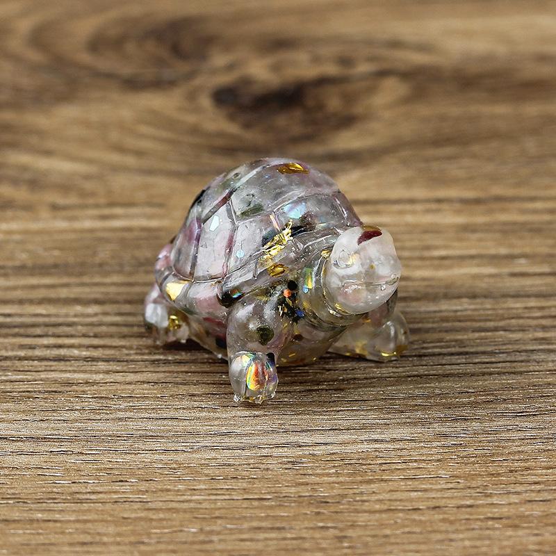 Creative Artificial Fish Turtle Dolphin Jewelry Beautiful Koi Fish Turtle Dolphin Natural Crystal Fish Table Car Home Decoration Gift for Friends
