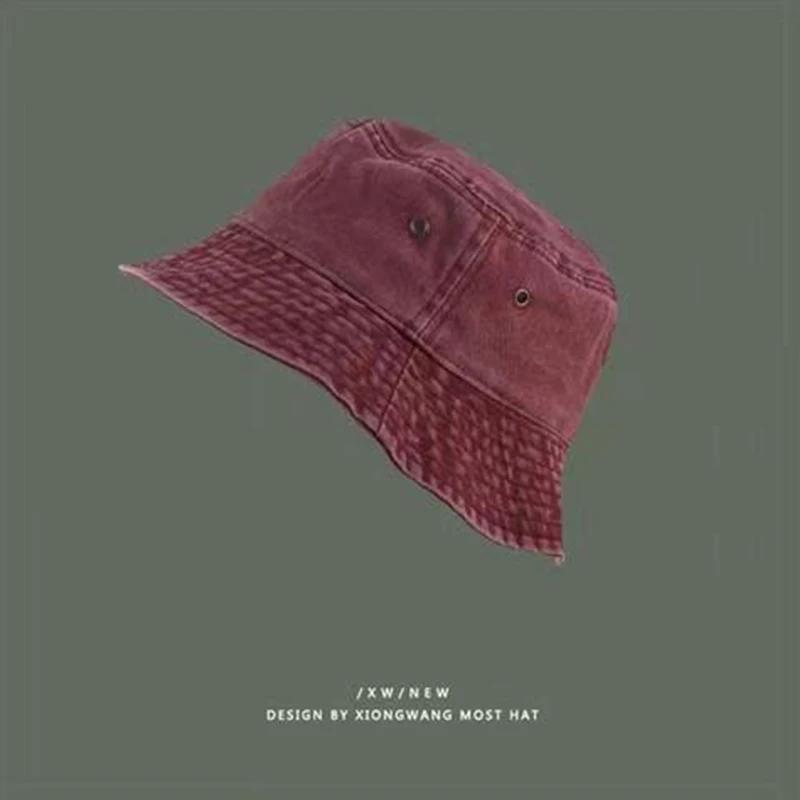 Fashion Washed Denim Hats Unisex Solid Vintag Summer Y2k Fisherman Cap Hat for Women Men Bucket Panama Hat Sun Protection