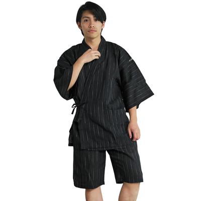 [Ai Ai] Men's Jinbei (Japanese Summer Wear) - Cotton-Linen Seersucker Fabric, 85% Cotton, 15% Linen, Washable, Cool, Soft, Summer, Festival, Fireworks