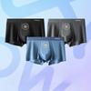 3pcs Men's Underwear Ice Silk Underwear with Seamless Flat Corner Shorts Boxer Brief
