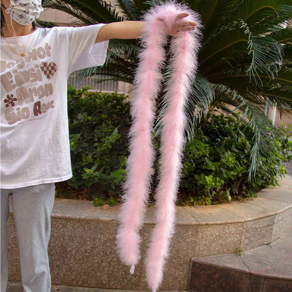 2M Turkey Marabou Feather Boa 11-50g for Scarf Clothing Christmas tree Decor Shawl Craft Costume Wedding Dress Plume Accessories