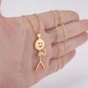  Funny Basketball Doodle Pendant Necklace for Men Women Hip Hop Stainless Steel Cute Stickman Necklaces Sport Jewelry