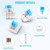 10/20 Peças 3 Pinos Switches Mecânicos Responsivos Substituição Teclas Clicker para Entusiastas de Mod de Teclado DIY
