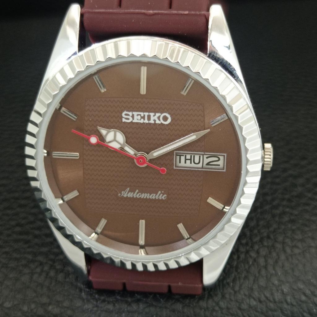 REFURBISHED SEIKO AUTOMATIC 6309A JAPAN MENS VINTAGE BROWN DIAL WATCH a443170-1