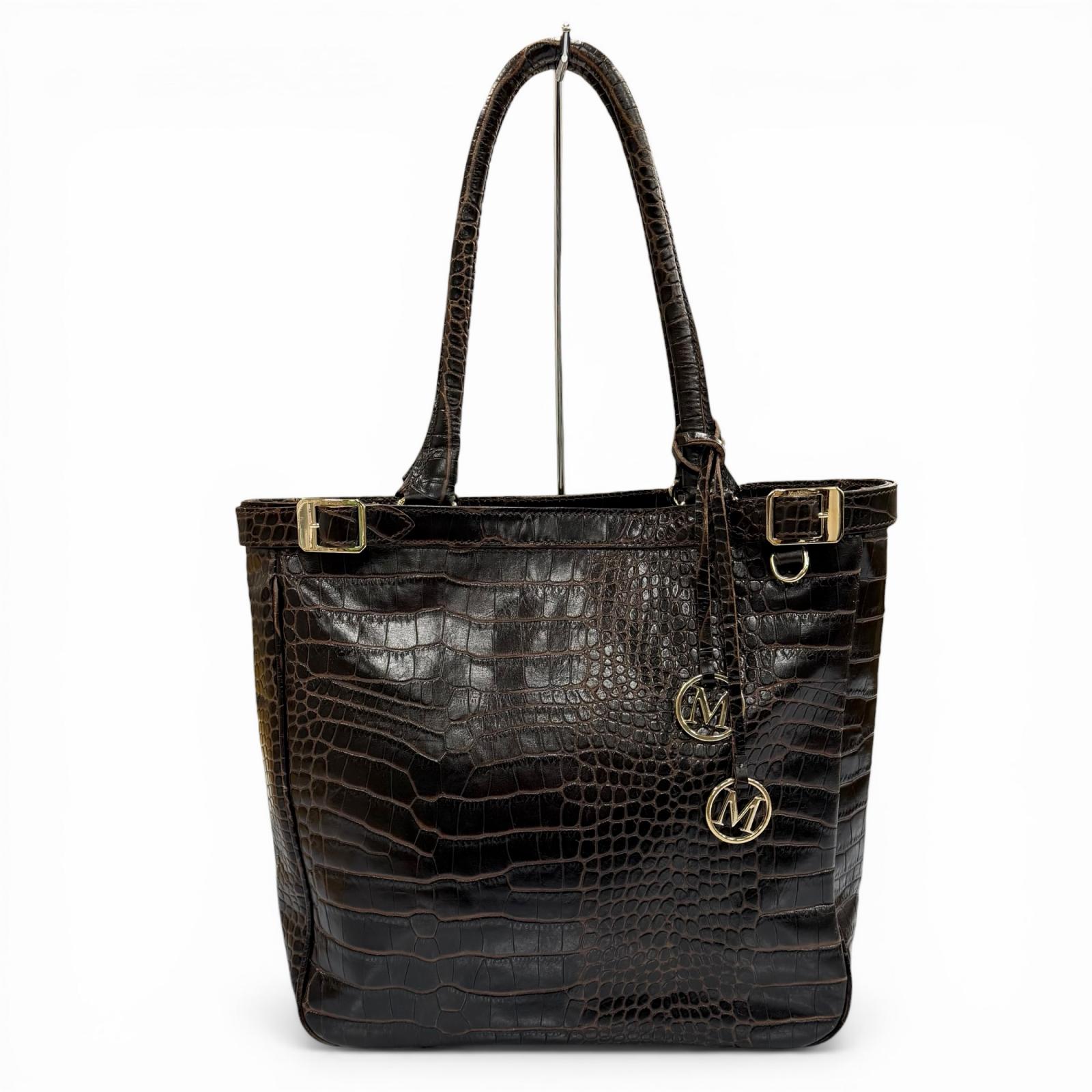 

Great Max Mara Tote Bag Brown leather Women Used
