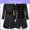 Elegant Medieval Costume Men Solid Color Jacquard Jacket Perfect For Halloween
