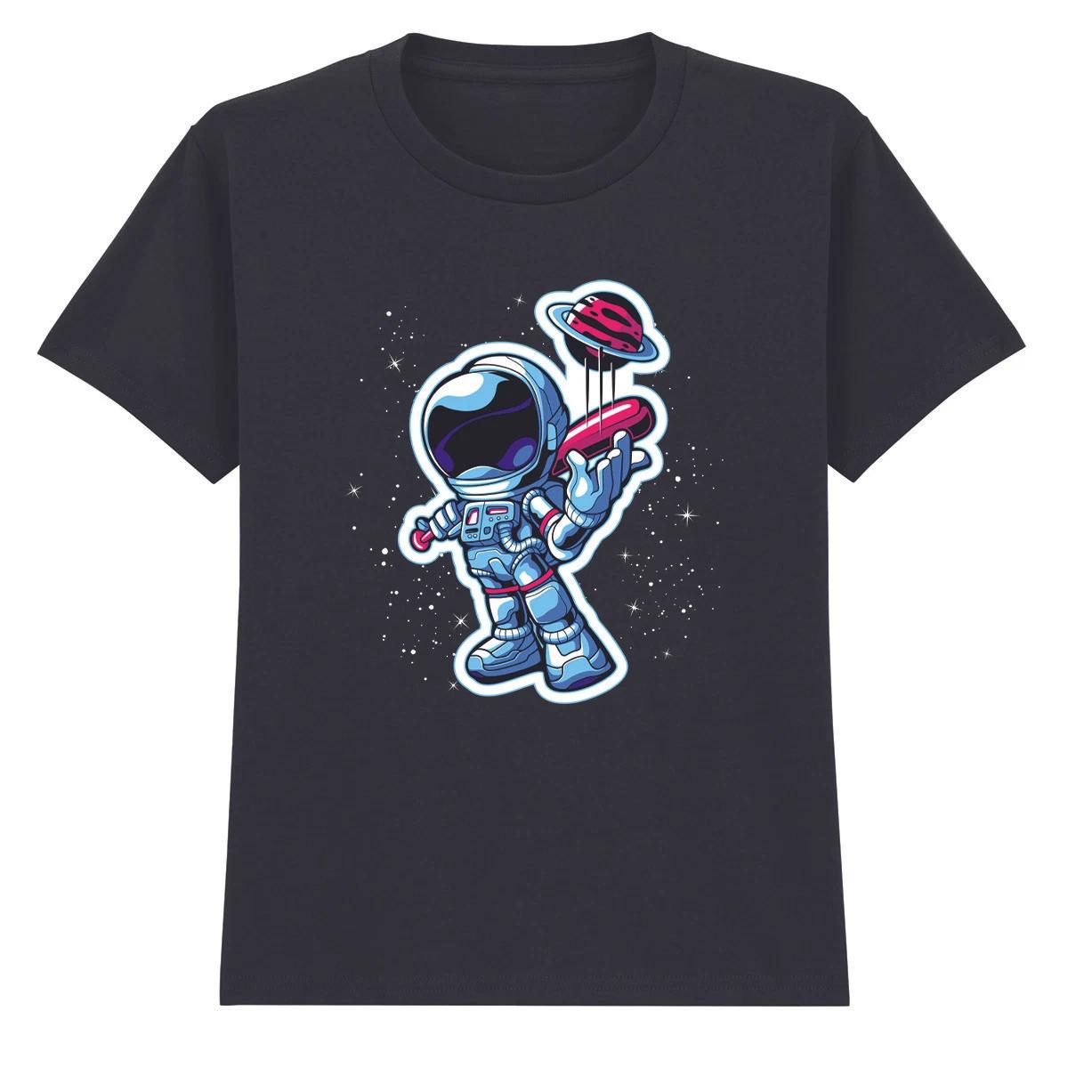 Astronaut Planet Space Kids T-Shirt Boys Girls Cosmic Exploration 120