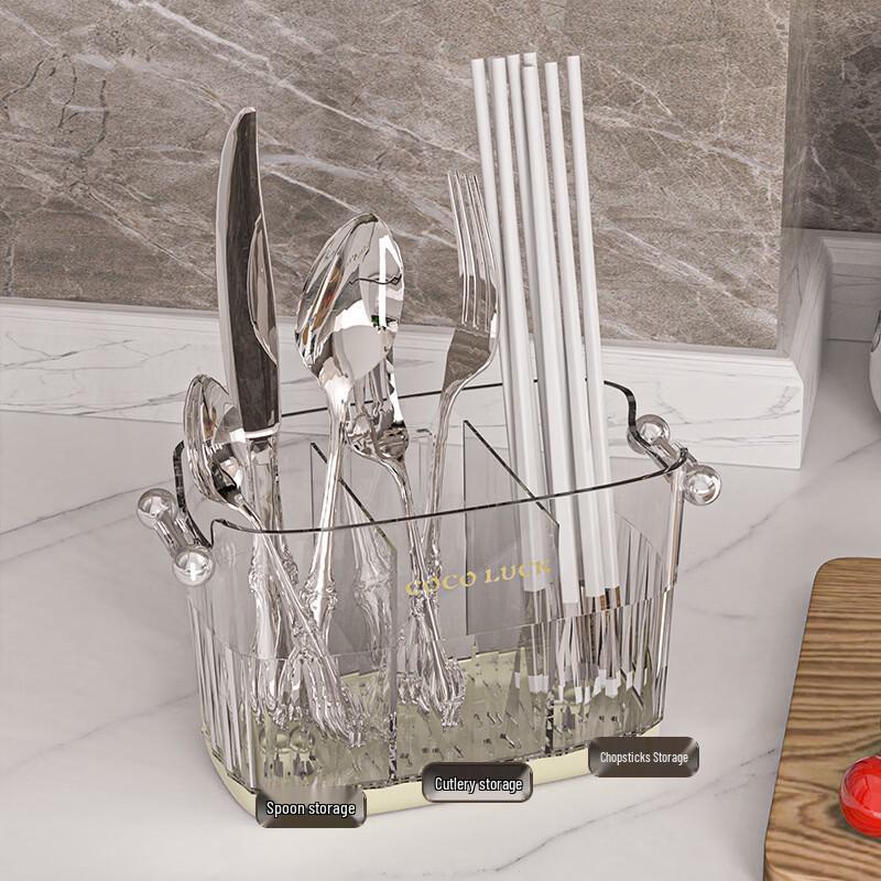 ZISIZ Wall-Mounted Draining Chopstick & Utensil Holder