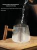 Набор стеклянных чайных чашек с ручками из дерева Бодхи - 3 предмета с крышками