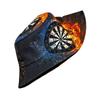 Dart Board Printing Bucket Hat Bow And Arrow Pattern FisherUnisex Hats Double Sides Reversible Panama Cap Caps For Unisex And Women