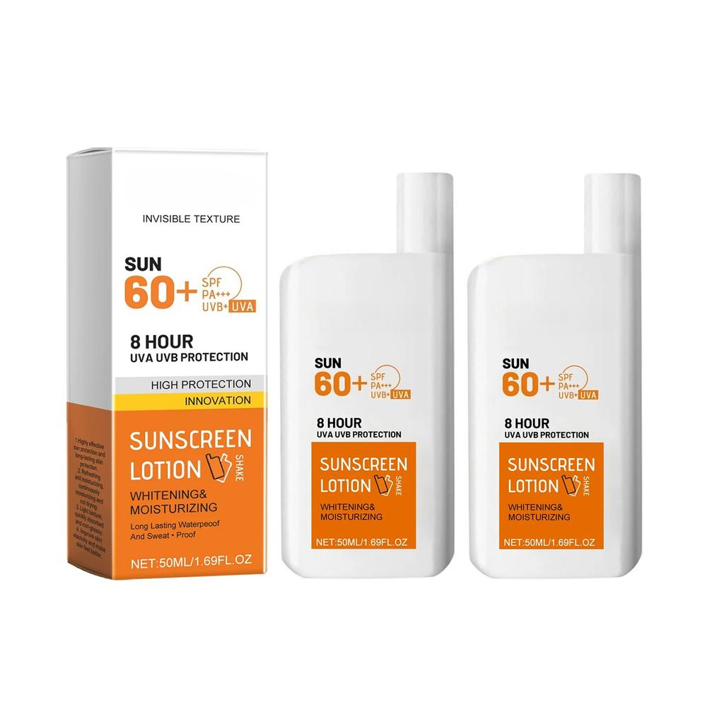 Crema Solar Protectora Spf 60+ Protección UV de Larga Duración Bloqueador Solar Facial Loción Aislante Refrescante Hidratante Productos para el Cuidado de la Piel