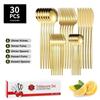 30-Piece Western Cutlery Set: Steak Knives, Forks, Spoons In Light Luxury Gift Box, Stainless Steel