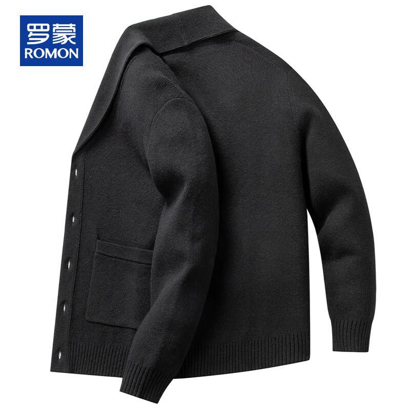 ROMON Men's Cashmere Blend Shawl Collar Cardigan