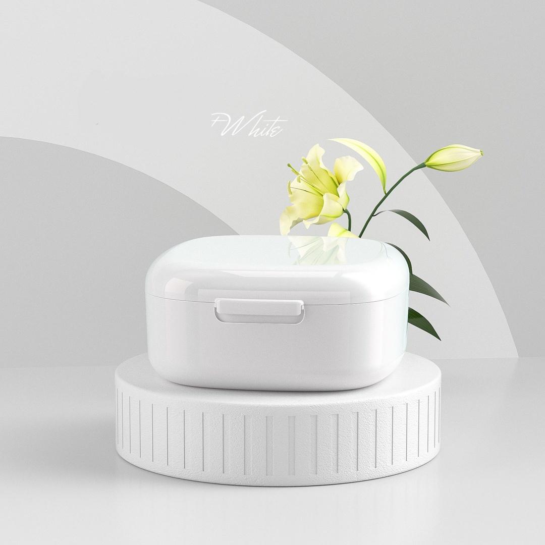 

1 шт. Ящик для хранения зубных протезов для пожилых людей, портативный ящик для замачивания, невидимые брекеты, ортодонтический фиксатор, ящик для чистки белый