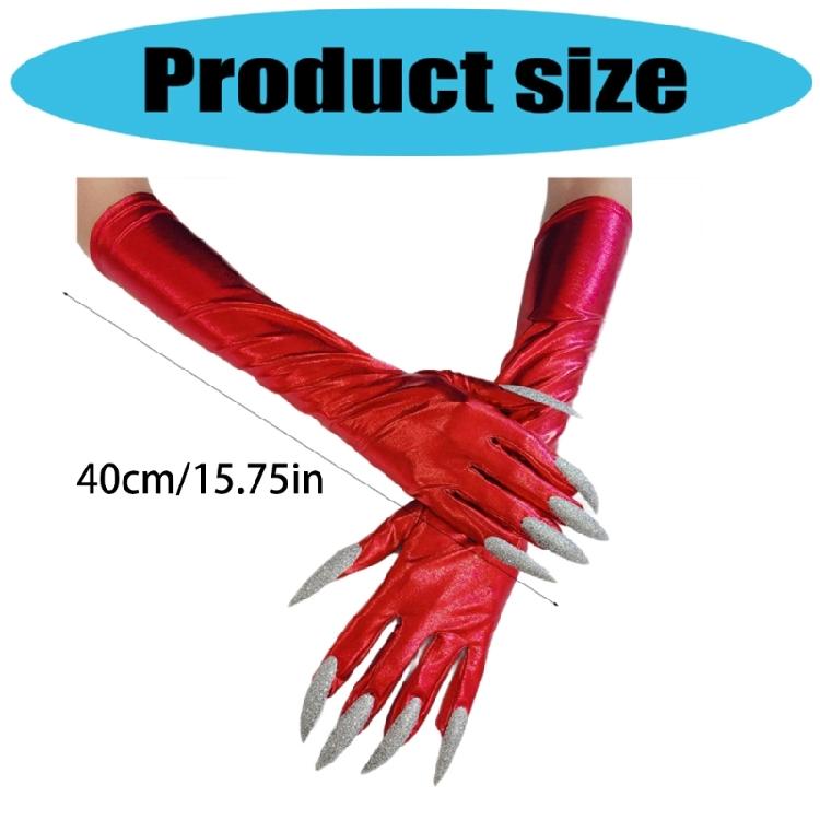 Practical Halloween Paws Gloves Stretchy Fabric Scary Costume Party Gloves for Roleplay Event Theatrical Performances