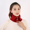 Autumn and winter new fashion men's and women's high neck buttons woolen snood warm knitted fake collar neck pads head and neck covers