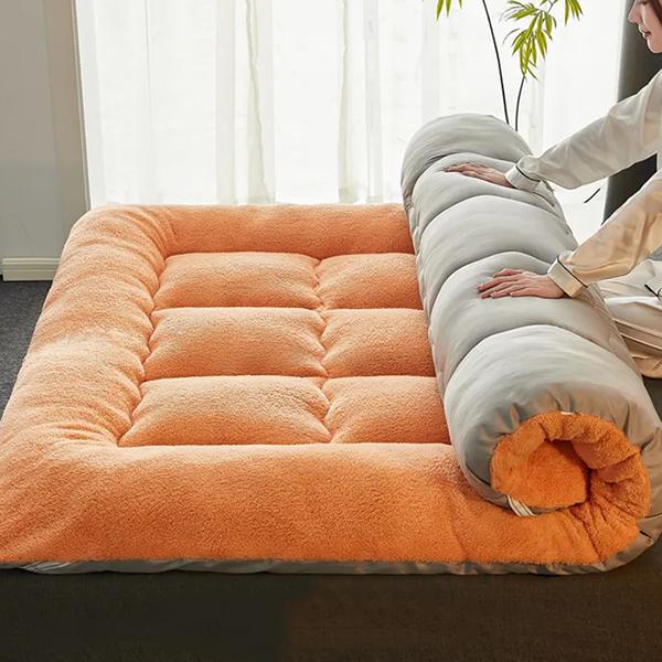 WTEMPO Einfarbige, einfache, elegante, faltbare Matratze, Hotelkissen, große, weiche Tatami-Matten für Zuhause, verdickte Matratzen für Studentenwohnheime