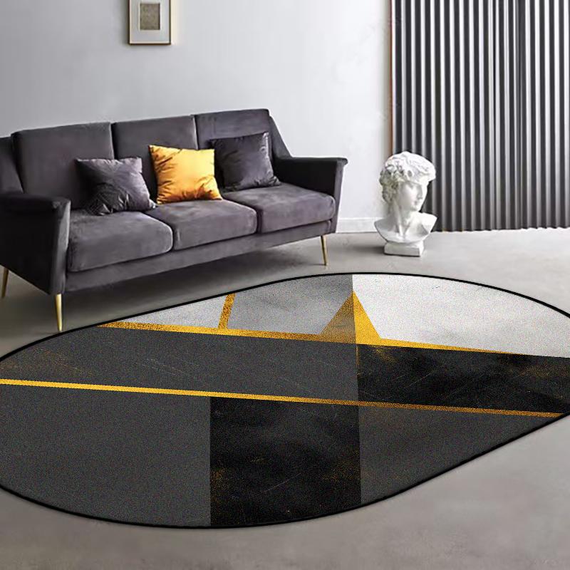 Nordic Geometric Oval CARPET LIVE ROOM Luxury Home Decoration Bedroom Large Area Oval Rugs Washable Antiskid Floor Mats Lounge