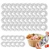 50pcs Reusable Aluminum Foil Film Insulation Cover Pop-up Tin Foil Food Insulation Cover Elastic Band Cling Film Fresh Keeping