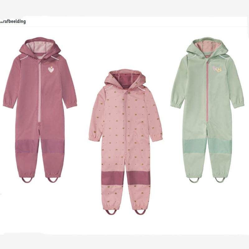 Outdoor Windproof Soft Shell Children's Jump Suit Boys and Girls Jumpsuit Romper Fleece-lined Heattech Waterproof Export