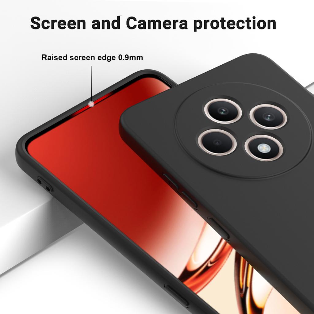 For Oppo Reno12 F 5G Case Anti-Drop Liquid Silicone Phone Cover with Strap