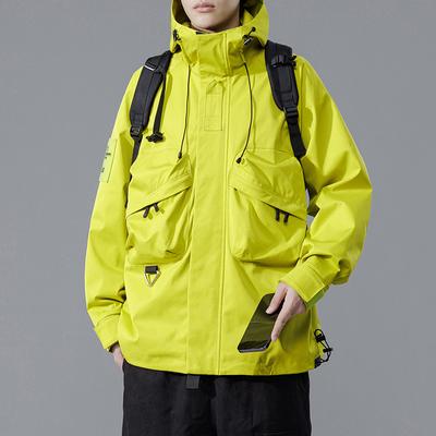 Multi-pocket Autumn Hooded Outdoor New Jacket Men's Casual Korean Style Jacket Handsome Jacket Couple Style