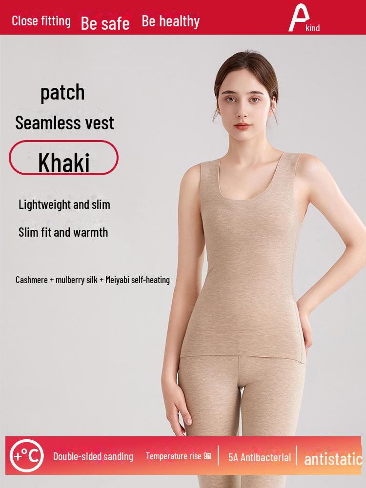 [Clasa A] Vestă caldă din catifea germană pentru femei - 7A Antibacteriană Mătase cașmir, Strat de bază îngroșat