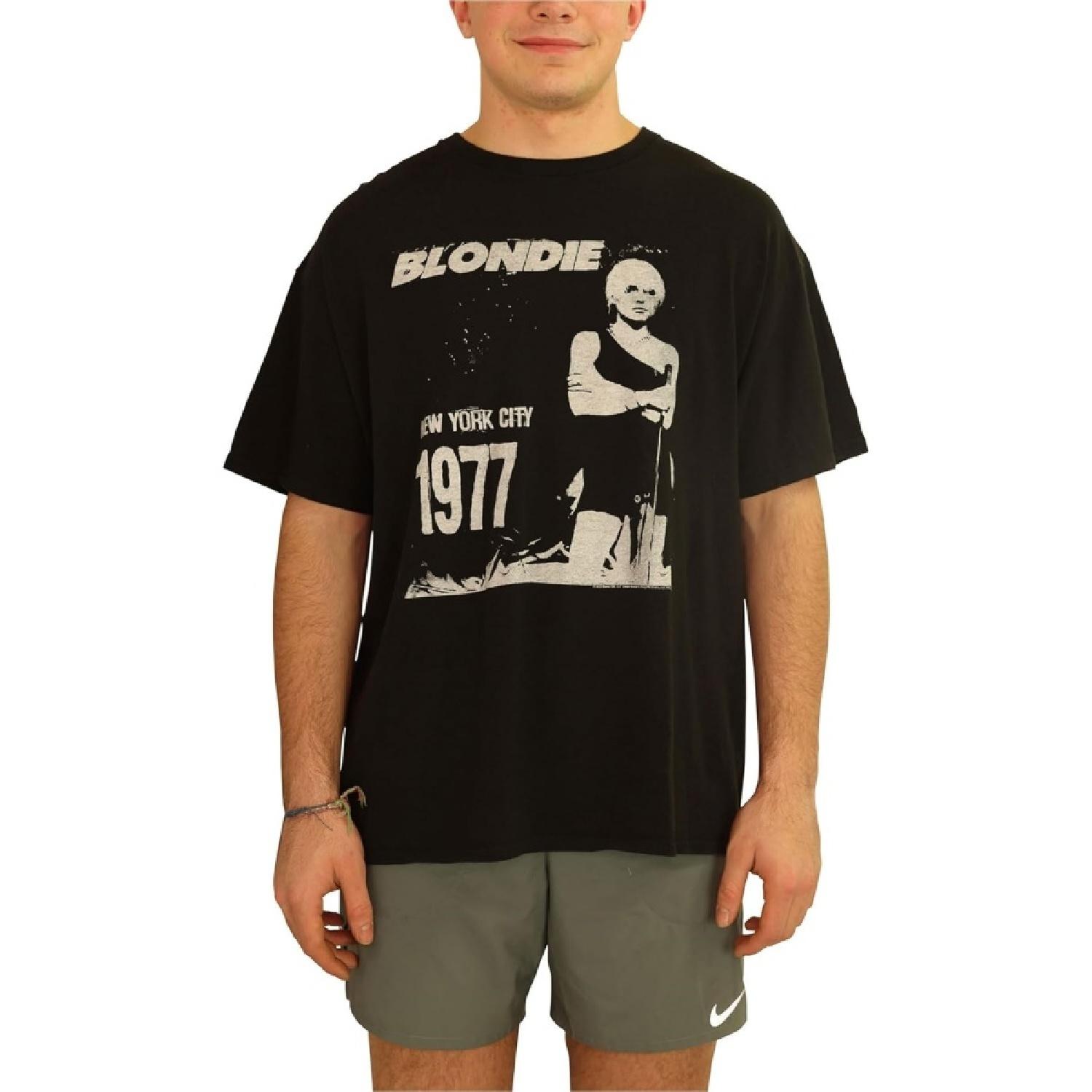 Junk Food Mens Blondie Graphic T-Shirt, Black, Medium S