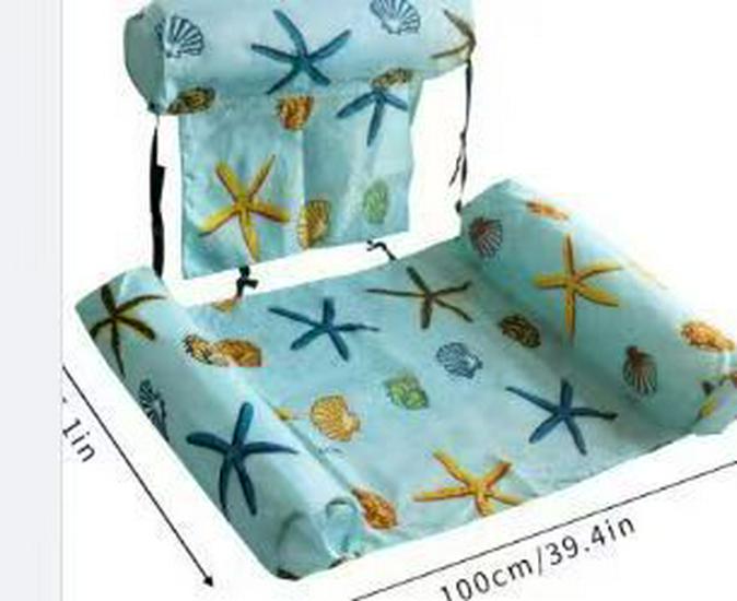 Foldable Inflatable Water Recliner with Mesh Hammock and Dual-Use Backrest