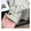 Spring Autumn Niche Design Sense Striped Small Loose Shirt Blouses & Shirts