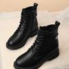 Women's autumn winter new black thick soled short boots versatile simple comfortable daily casual wear-resistant women's boots