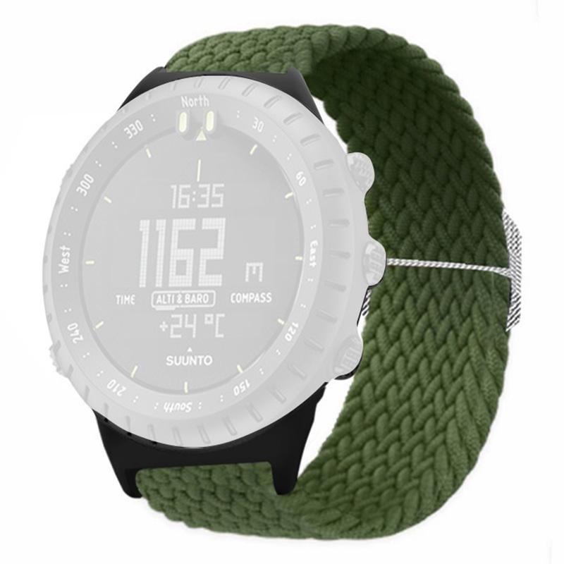 For Suunto Core Watch Band Stretchy 22mm Soft Nylon Elastic Braided Strap