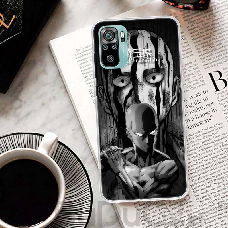 One P-Punch-Man Saitama King Cover For Xiaomi Redmi Note 14 13 12S 12 11 Pro Plus Phone Case 11S 10S 10 11E 11T + 9S 9 Print Coq