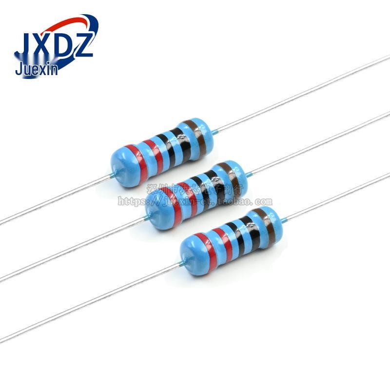 1/2W 1% Metal Film Resistors: 1R, 2R, 2.2R, 2.4R, 3R, 3.6R, 4.7R, 5.6R, 6.8R, 7.5R, 8.2R.