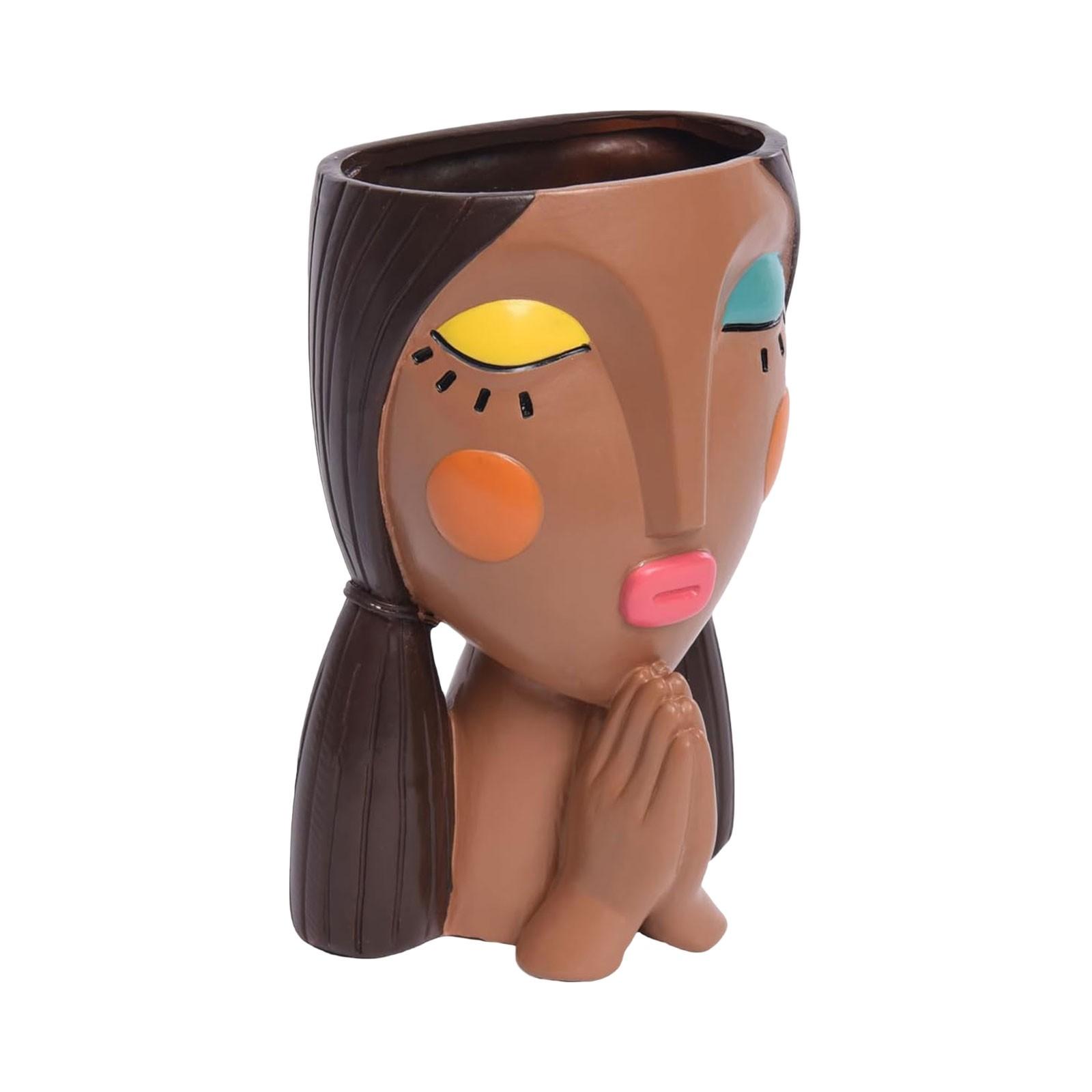 Girl Flower Pot Resin Handicrafts Ornaments, Garden Decorations, Home Ornaments One Size