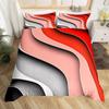 Hawaiian Beach Abstract Duvet Cover King Size Ocean Wave Set Gradient Stripe Bedding Modern Minimalist Room Decor 3 Piece Set