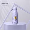 Compact Black Capsule Umbrella with UV and Rain Protection - Five-Fold Design