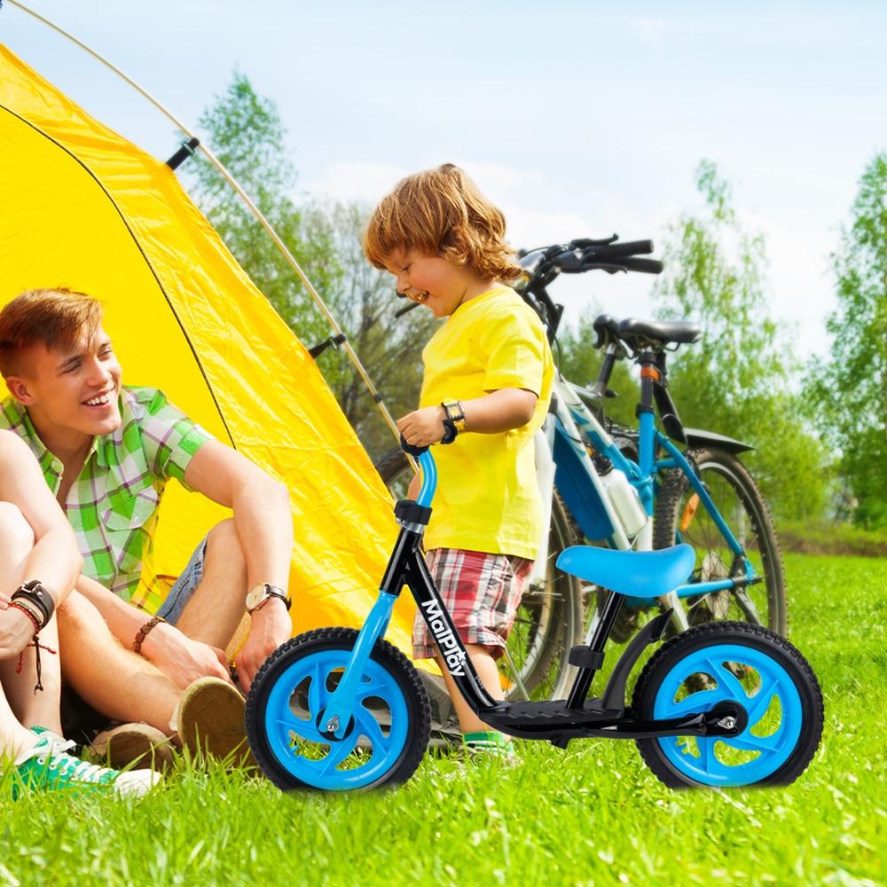 Malplay 12 Inch EVA Wheels Kids Balance Bike Black And Blue