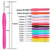 2.0-10mm Multicolor Craft Tools Ergonomic Handle Crochet Hook Weave Yarn Aluminum Knitting Needles