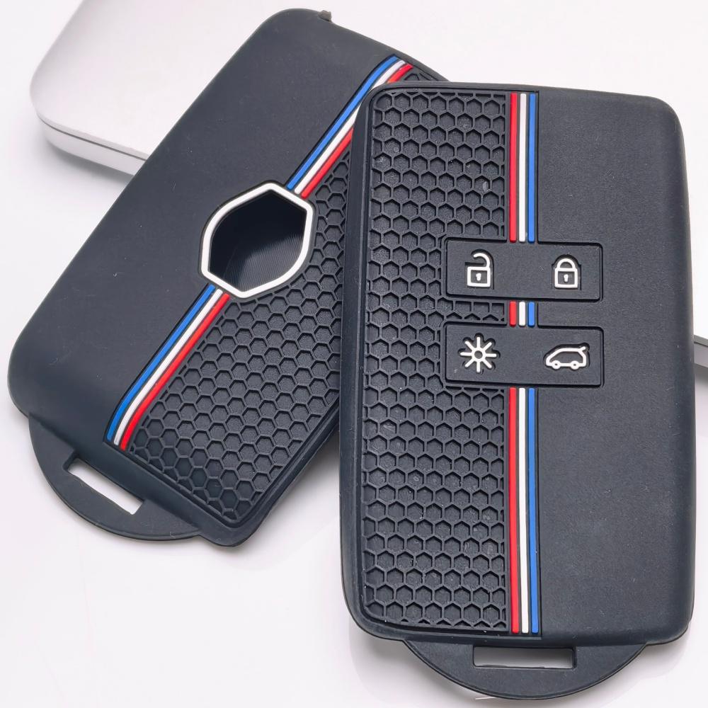 Silicone Car Key Fob Cover Compatible with Renault Megane 4 Talisman Espace 5 Koleos 2 Scenic 4 Captur 2 Clio 5 Arkana This Textured Anti Slip Key