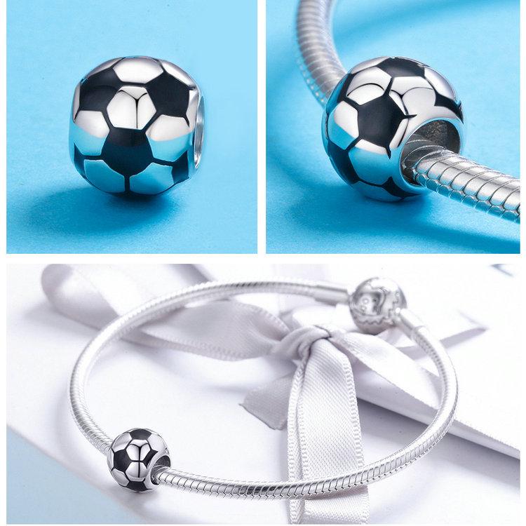 925 Sterling Silver Loose Beads Sports Ball Collection Fashion Diy Beaded Bracelet Jewelry Accessories