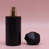 50Ml Black Gold Polyhedral Cover Refillable Thick Glass Spray Perfume Bottle Empty Atomizer Bottle Makeup Cosmetic Container