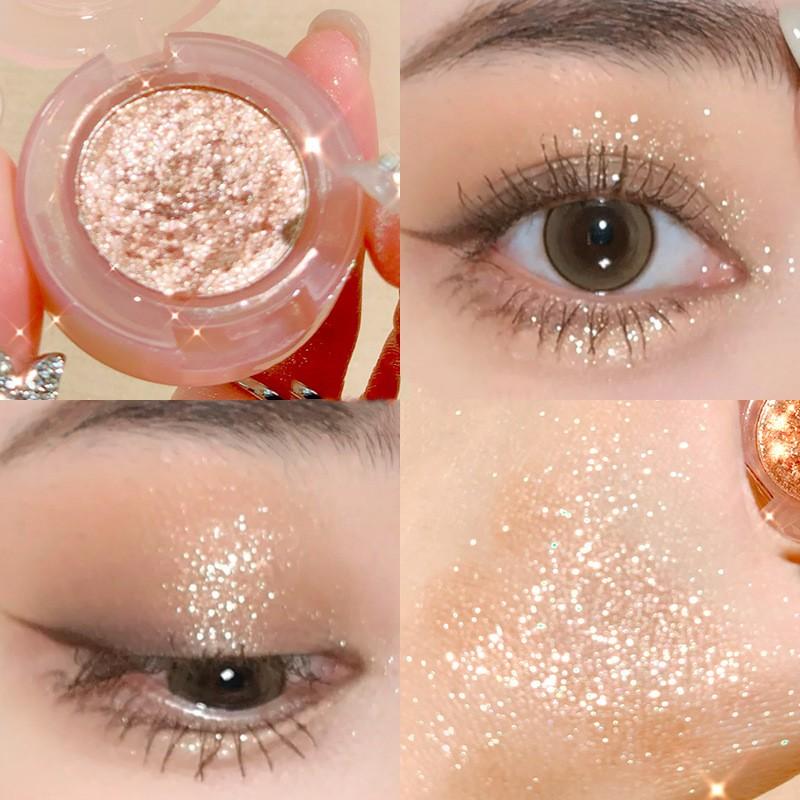 Glitter Eyeshadow Pearlescent Highlighter Powder Makeup Diamond Eye Shadow Palette Bright Shiny Eye Makeup Cosmetics
