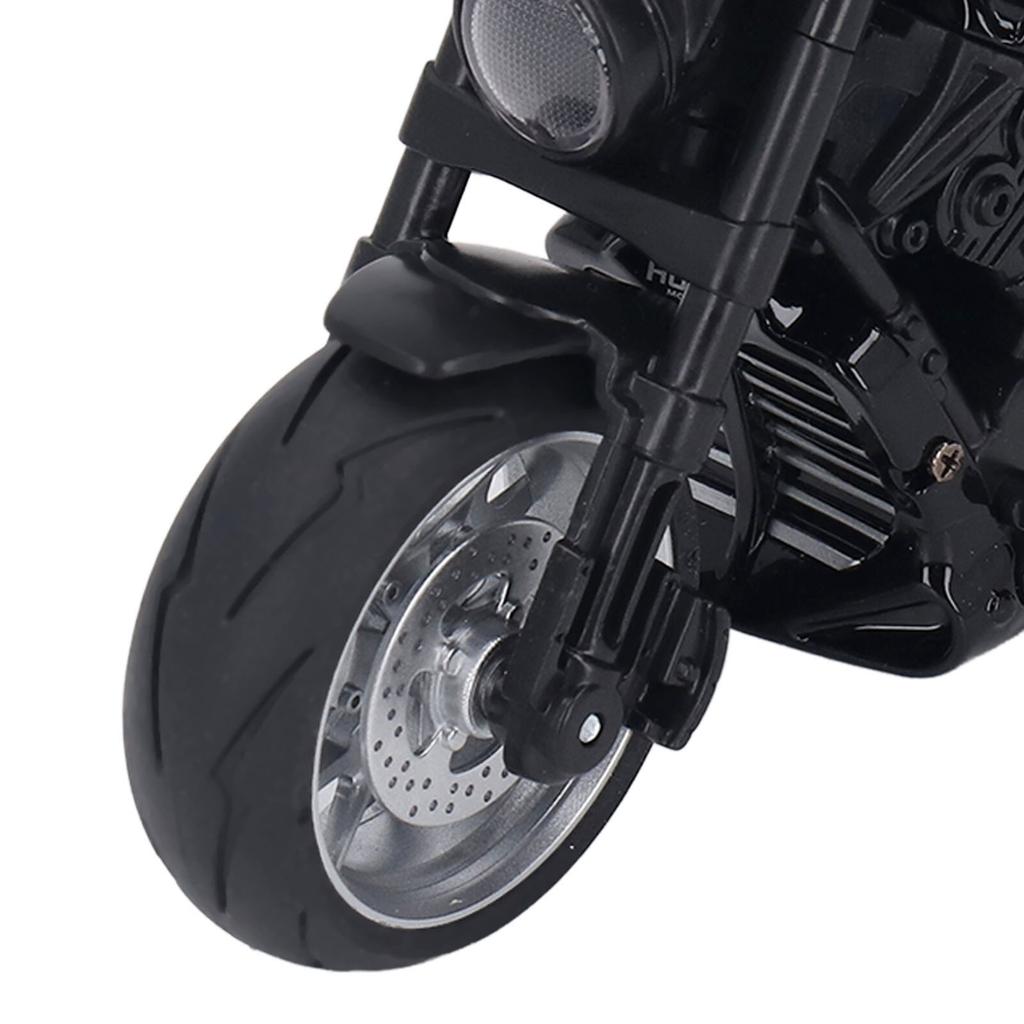 Motorcycle Toy Model Pull Back Alloy Plastic 1:12 Scale Retro Style Pull Back Motorcycle Toy for Kids Decoration Black