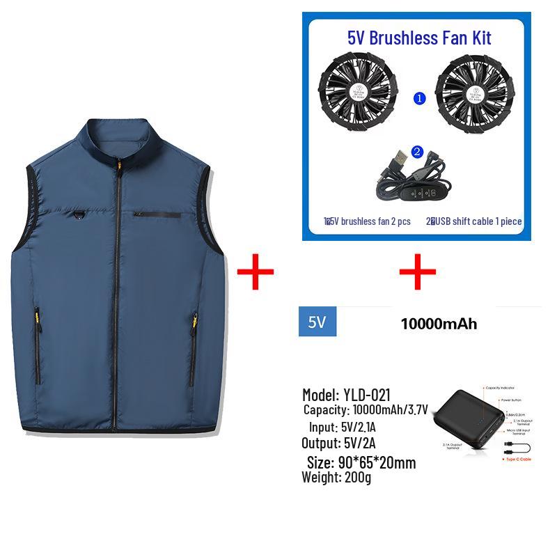 Summer Smart Cooling Fan Vest - Custom Air Conditioning Clothing for Outdoor Comfort