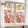 Seasonal Home Beautification Christmas Window Clings Cute Snowman Santa Penguin Reindeer Stickers for Waterproof PVC Decor Glass Reusable