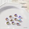 Moonlight Nail Art Diamond Decorations - 10 Pieces: Rectangle, Octagon, Square, Pointed Bottom Designs