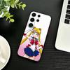 Cartoon G-Sailor M-Moons Phone Case For Samsung S26,S25,S24,S23,S22,S21,S20,Ultra,Plus,FE Black Soft Cover