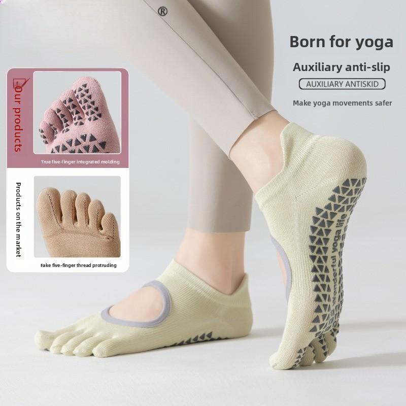 Cotton Yoga Pilates Socks - Children's Anti-slip Socks, Five-finger Socks, Summer Thin Yoga Socks, Split-toe Socks, Boat-shaped Socks