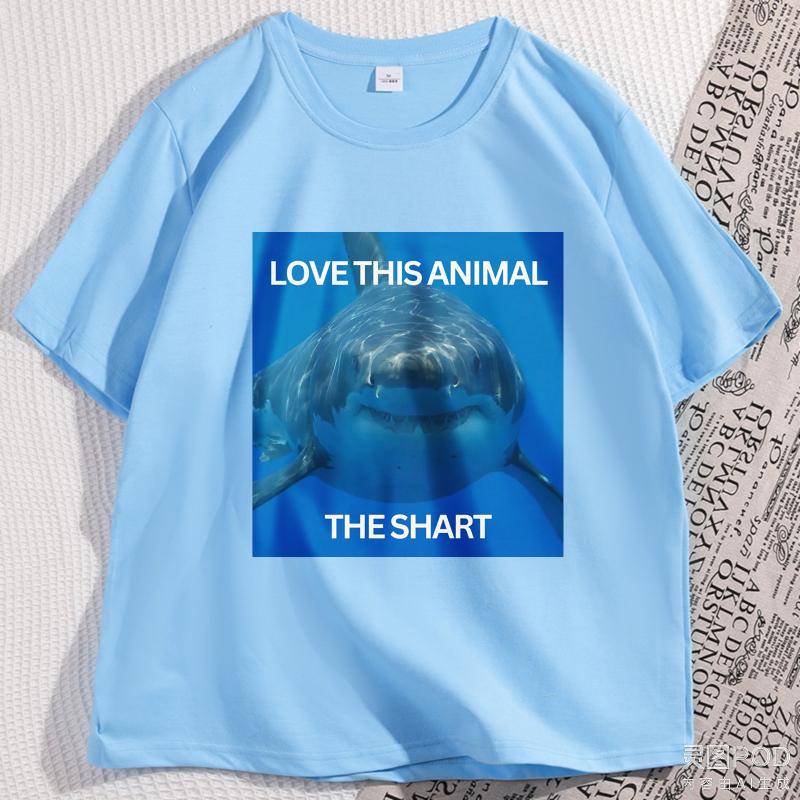 Love This Animal The Shart Graphic Tee Shirts Funny Cotton ShortSleeve Sea Animal T Shirt Mens Designer Clothing Comfortable